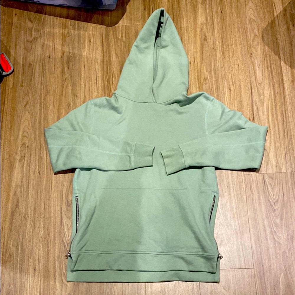 John Elliott Sage Green Villain Hoodie (with side zip)